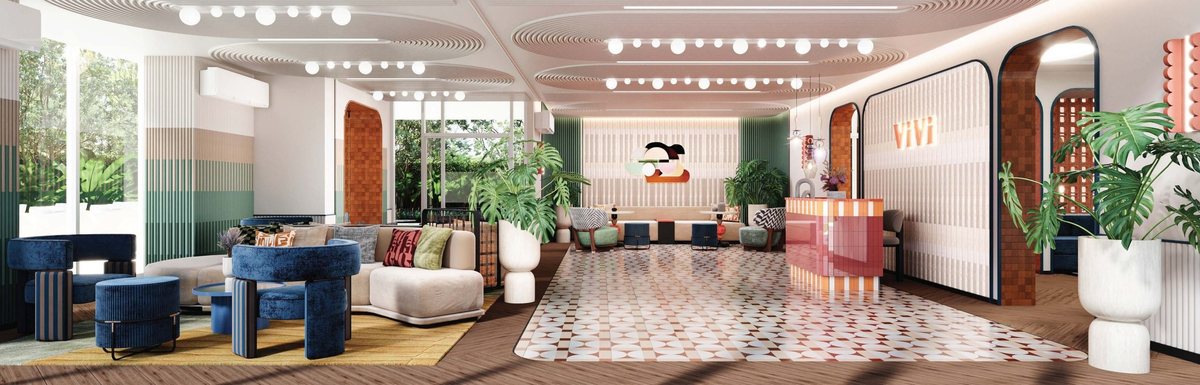 The Title Vivi — lobby lounge with a reception desk